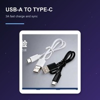 Kabel Pengisian Cepat USB a ke Type-C PVC 2 Buah 3A dengan Garansi 12 Bulan untuk iPhone 15/16