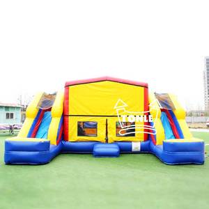 Toboggan aquatique <span class=keywords><strong>gonflable</strong></span> commercial à deux voies pour enfants et adultes, toboggan humide et sec à vendre - Product Image 3