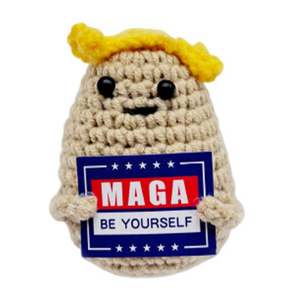 Wholesale Funny Veggie Amigurumi Crochet <b>Toys</b> Plush <b>Sewing</b> & <b>Weaving</b> Christmas Decor for Desk Encouragement Gift - Product Image 1