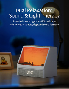 Réveil intelligent infrarouge avec télécommande, simulateur d'aube et <span class=keywords><strong>de</strong></span> coucher <span class=keywords><strong>de</strong></span> soleil, haut-parleur Bluetooth à bruit blanc, aide au sommeil, idéal comme cadeau - Product Image 4