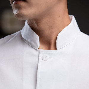 Chaqueta <span class=keywords><strong>de</strong></span> Chef <span class=keywords><strong>de</strong></span> Alta Gama en Sarga <span class=keywords><strong>de</strong></span> Algodón Elástico, Manga Larga, Uniforme <span class=keywords><strong>de</strong></span> Chef <span class=keywords><strong>de</strong></span> Hotel para Hombre, Ropa <span class=keywords><strong>de</strong></span> Trabajo para Otoño e Invierno - Product Image 2