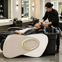 Lit de massage pour shampoing, chauffant pour mollets, pour salon et domicile, capacité de charge 150 kg, imperméable, pour lavage de cheveux