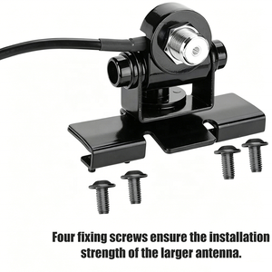 <b>Car</b> Truck Ham Two Way Amateur Mobile Radio Antenna Mount <b>Clamp</b> Bracket With 5m RG58 Cable - Product Image 4