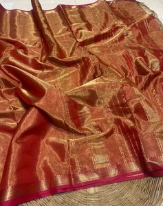 Sari de Tela Tejida ENT Akshay Sharma con Blusa, Ecológico, de Secado Rápido, Ligero, Teñido Liso, Vestido de Boda para Niñas y Mujeres - Product Image 4