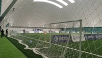Estructura de membrana de arquitectura inflada por aire profesional, cúpula de campo de fútbol, diseño estructural inflable