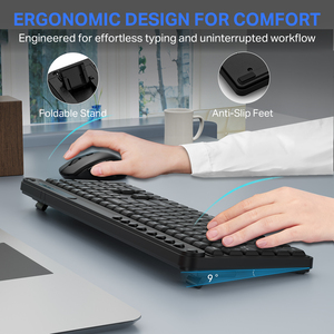 Teclado y Ratón Inalámbricos Oem Odm 2.4g con Retroiluminación LED, Resistentes al Agua, Ergonómicos, Programables, con Teclas Multimedia, 1600 Dpi, para E-747 - Product Image 2