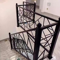 Panyue SH109 Main courante d'escalier en bois massif et acier inoxydable, fixation au sol, utilisation intérieure/extérieure, design moderne, origine Jiangsu, garantie 3 ans