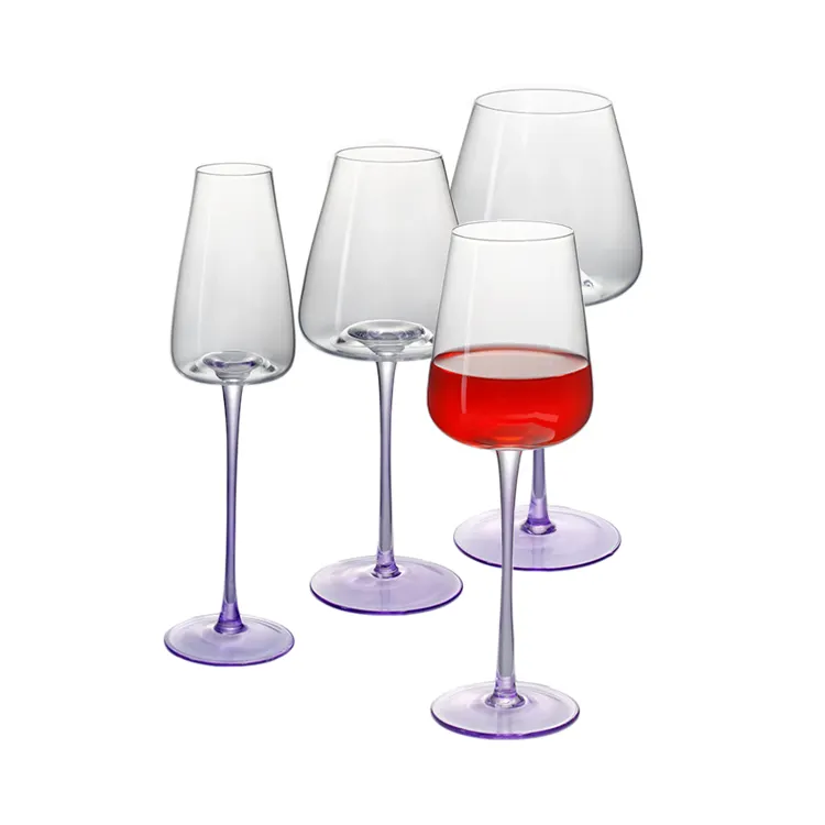 MEIZHILI şarap bardağı es noel hediyesi kristal berraklıkta cam uzun kök şarap bardağı kırmızı ve beyaz şarap için 17OZ 4 Set