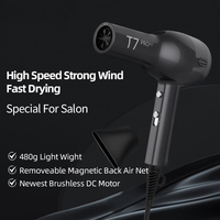 Sèche-cheveux professionnel YX-T7Max OEM 2400W pour salon, faible bruit, séchage rapide, souffleur à haute vitesse sans pales BLDC