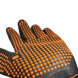 Snell 안전 니트릴 작업 점 장갑 찢어짐 방지 오일 증거 경량 점선 강한 그립 원예 농업 오렌지 장갑 - Product Image 4