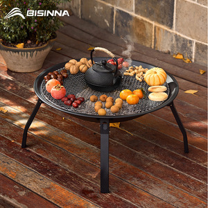 Bisina Outdoor Fireplace Brazier Charcoal Stove For Tea Brewing Heating Barbecue Grill Black 800ml 1200ml Teapot Set - Product Image 2