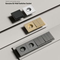 Prise murale intégrative BENDI à combinaison libre, 2 prises, norme européenne, allemande, russe, panneau PC ignifuge modulaire, 16A 250V