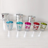 Porte-bougie en verre de Noël gravé électrolytiquement avec logo, décoratif pour la Chine WA22927