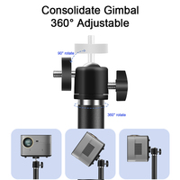 Trépied de projecteur réglable, support universel, support de plafond, flexible, rotation à 360°, trépied pour ordinateur portable, support rétractable pour appareil photo