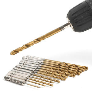 ชุดดอกสว่านไฟฟ้าเหล็กความเร็วสูง 13 ชิ้น ชุดดอกสว่านเคลือบไทเทเนียมสำหรับเจาะไม้ พลาสติก และไทเทเนียม - Product Image 1