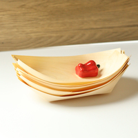 Mini bateaux à sushi en bois et plateaux alimentaires jetables biodégradables écologiques, prêts pour les fêtes, sûrs pour les aliments