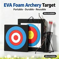 Cible de tir à l'arc portable 50 cm en mousse EVA haute densité, professionnelle, réutilisable, personnalisable pour l'entraînement au tir à l'arc et à la flèche en extérieur HYH