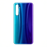 Étui de téléphone portable Oppo Realme X2, design dégradé bleu perle, TPU+PC, antichoc, finition miroir, sans support