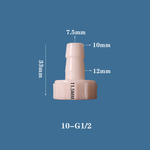 Raccordo femmina a pagoda in polipropilene bianco per acqua, con filettatura interna a 4 punti, dritto, per collegamento tubi - Product Image 5