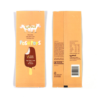 Sacs d'emballage personnalisés en papier kraft thermoscellable pour aliments surgelés, sacs à scellage arrière, sacs pour bâtonnets de glace, sacs pour emballages de crème glacée sur bâtonnet