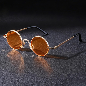 Wholesale Retro Punk Round Metal Sunglasses Uv400 Protection Shades Classic Small Circle Sunglasses Unisex - Product Image 1