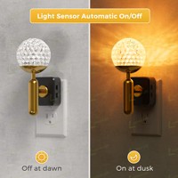 Veilleuse LOHAS Ball Night Light, moderne, colorée, en cristal, changeant de couleur, avec capteur automatique, LED RGB, pour chambre à coucher