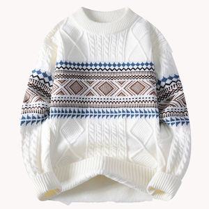 Nouveauté Pull en tricot de style décontracté pour jeunes étudiants, couche de base, jacquard ample, polyvalent, pull pour homme - Product Image 3