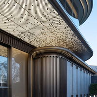 Panneau décoratif perforé en aluminium, revêtement mural creux, enduit PVDF, pour plafond de centre culturel, de théâtre et d'opéra