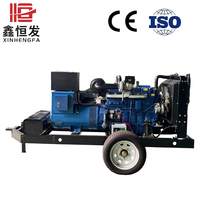 Générateur diesel mobile de type remorque, générateur diesel 20kw 30kw 50kw 80kw 100kw 500kw, prix bas à vendre