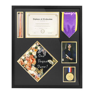 Afstudeerschaduwdoos 23X27 Inch Vitrine Behouden Diploma Pet Kwastje Stola Medaille Schaduwframe - Product Image 1