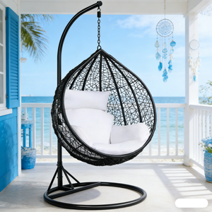 <span class=keywords><strong>Hamac</strong></span> en verre, chaise suspendue d'intérieur, balançoire <span class=keywords><strong>deux</strong></span> <span class=keywords><strong>places</strong></span> pour enfant, chaise pour bébé, double balançoire œuf avec support, balançoire œuf à bascule - Product Image 4