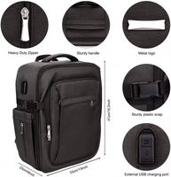 Sac à maquillage gratuit, grande trousse de maquillage pour maquilleuse, organiseur de rangement pour cosmétiques pour femmes, sac de voyage imperméable noir