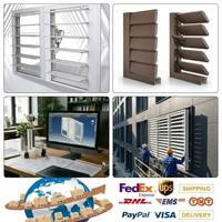 Persianas Bahama Modernas de Aleación de Aluminio de Alta Calidad, Resistentes a Huracanes, para Uso en Exteriores, Hoteles y Almacenes