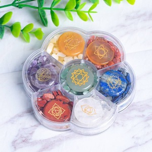 Wholesale Natural Crystals Healing <strong>Chakra</strong> and Reiki <strong>Stone</strong> Seven <strong>Chakra</strong> Energy <strong>Engraved</strong> Reiki <strong>Chakra</strong> Sets - Product Image 3