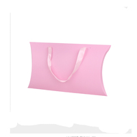 Boîte cadeau d'oreiller transparente personnalisée matériaux recyclés pour extensions de cheveux chaussettes emballage en fourrure poignée pratique logo estampillé à chaud
