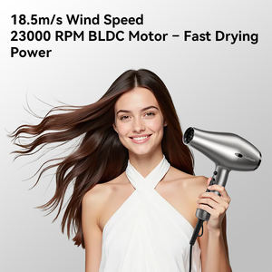 Secador de Pelo Profesional FirePhoenix 6600X, 2400W, Alta Velocidad 18.5m/s, Motor BLDC 23000 RPM, 4 Velocidades, Botón de Impulso, Aire Frío, para Salón - Product Image 3