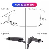 Câble Ethernet étanche de haute qualité 46m/150ft Starlink V2 Standard Actuated Kit gris pour périphériques USB, emballage en boîte