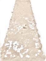 Tissu en dentelle brodée 100% polyester de haute qualité avec des paillettes perlées, motif floral, textile élégant et luxueux