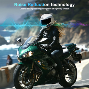 TNICER T6 Motorcycle <strong>Helmet</strong> For V5.3 Headset With ENC Noise Cancellation Waterproof IP67 Type-C Charging - Product Image 4