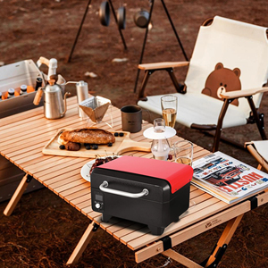 Grill Barbecue Elettrico a Pellet 8 <span class=keywords><strong>in</strong></span> 1 <span class=keywords><strong>in</strong></span> Metallo Verniciato a Polvere Moderno, Portatile, con Controllo della Temperatura per Campeggio e Camper - Product Image 2