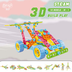 179 Piezas, 10 Modelos en 1, Bloques de Construcción STEM, Juguetes de Plástico para Niños, Tornillos y Tuercas para Ensamblar - Product Image 2