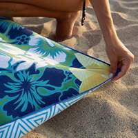 Serviette de plage en microfibre suédée recyclée de haute qualité, absorbante, séchage rapide, impression personnalisée du logo, vente en gros
