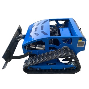 Tondeuse robot chenillée télécommandée de qualité industrielle, alimentée par batterie, à couple élevé, bleue - Product Image 1