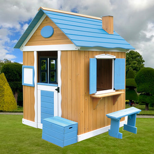<strong>Children</strong> Wood <strong>Playhouses</strong> Kids Wooden <strong>Playhouse</strong> with Slide and Sandbox <strong>Outdoor</strong> Garden Playground - Product Image 6
