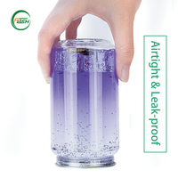 Bouteille de boisson en plastique transparente Flash Factory Price PET à ouverture facile 330ml 500ml 650ml avec couvercle SOT en aluminium pour eau gazeuse