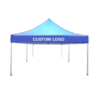 Tente gazebo 3x3 robuste personnalisée pour les fêtes en plein air, les mariages et les événements-Tente d'exposition pop-up imperméable pour les salons professionnels, le camping