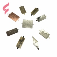 Plaques nominatives gravées en métal zinc or rose de luxe, personnalisées, avec logo de marque, pour sacs à main, directement de l'usine Lihui