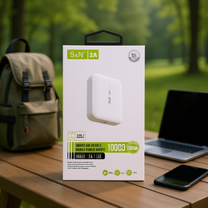 Cargador Portátil S&N de 10000mAh 2A con Doble Puerto USB e Indicador LED - Product Image 3
