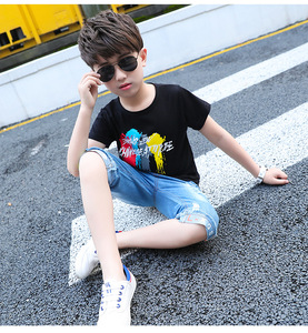 Venta al por Mayor de Conjuntos de Ropa para Niños, Estilo Nuevo, Camiseta Orgánica y Jeans para Niños, Conjunto de 2 Piezas - Product Image 2