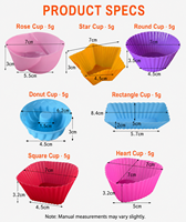 Moules à muffins réutilisables en silicone avec logo personnalisé, doublures pour cupcakes, qualité alimentaire sans BPA, moules à pâtisserie ronds, en forme de cœur et d'étoile